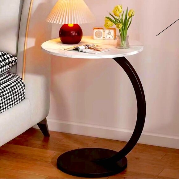 Marble Design Side Table - Picture 1 of 3